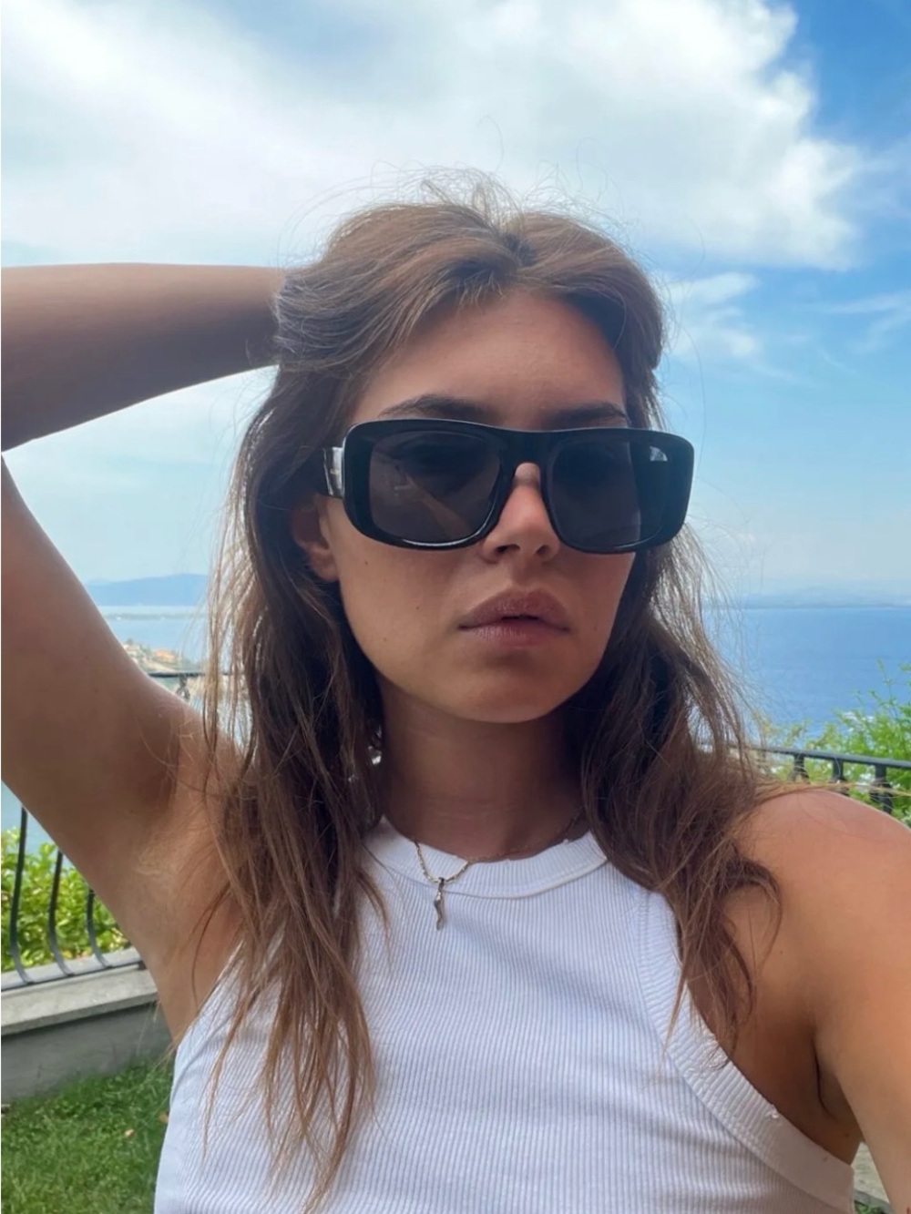Meller Delu Oversized Sunglasses in All Black, Polarized